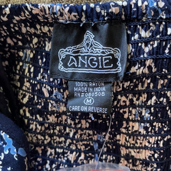 Angie V-Neck Sleeveless Maxi Dress Women’s Medium Navy/Beige - Picture 14 of 14